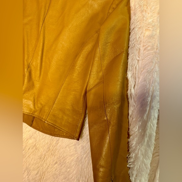 Marcia Collection Luxurious Italian Leather Jacket – Embroidered Dragon - Picture 4 of 7